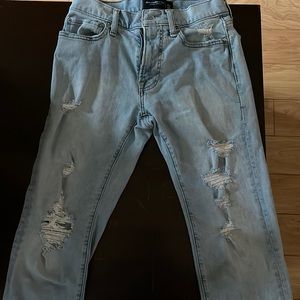Abercrombie ripped skinny jeans 28/28 skinny stretch Mens